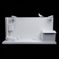 14 Elements Diorama "Hall of Fame" WITH FLAT WALL for Graffiti Art 30x15 cm for drawing with acrylic markers