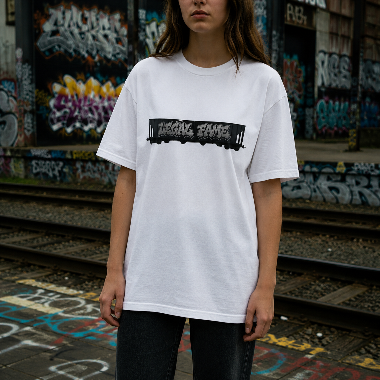 T-Shirt — 'Legal Fame' Graffiti Train Streetwear