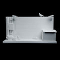 14 Elements Diorama "Hall of Fame" WITH BRICK TEXTURE for Graffiti Art 30x15 cm for drawing with acrylic markers