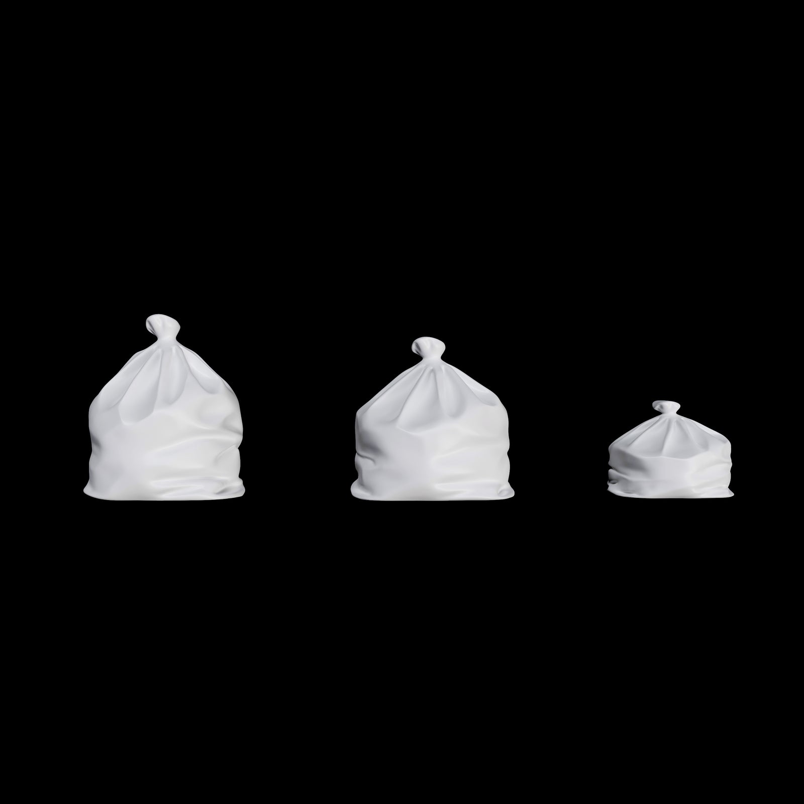 Miniature garbage bags — Set of 3